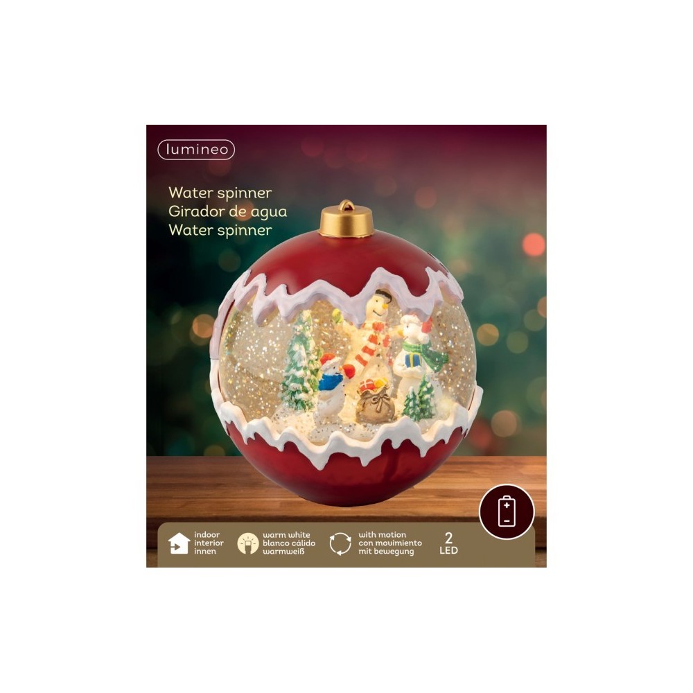 SFERA LED NATALE CON ACQUA H.16.3